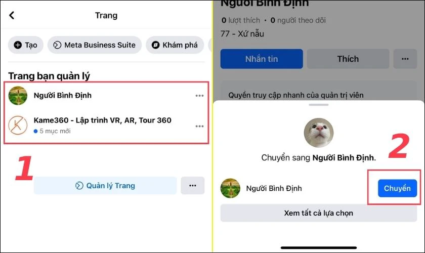 Hướng dẫn c&aacute;ch th&ecirc;m quản trị vi&ecirc;n cho page tr&ecirc;n điện thoại