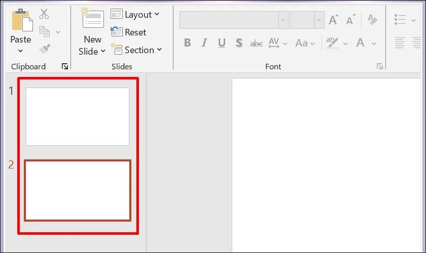 Kết quả sau khi thêm trang trong powerpoint