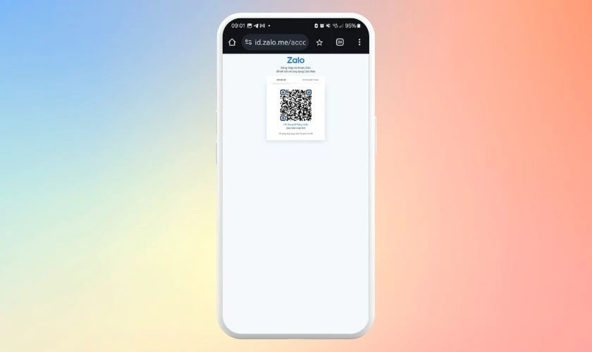 Dán đường dẫn link quét mã QR Zalo vào thanh tìm kiếm