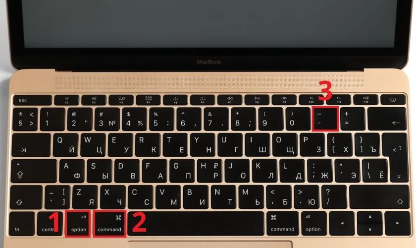 Cách thu nhỏ màn hình MacBook bằng bàn phím