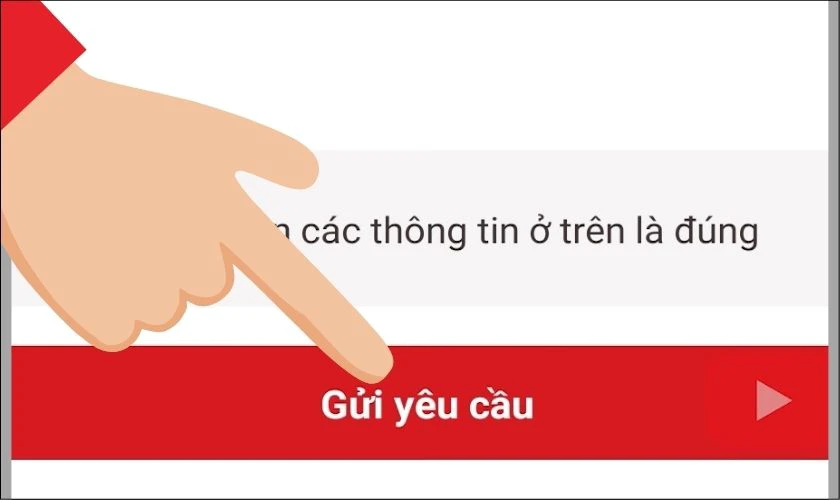 Nhấn Gửi y&ecirc;u cầu để ho&agrave;n tất qu&aacute; tr&igrave;nh t&iacute;ch hợp