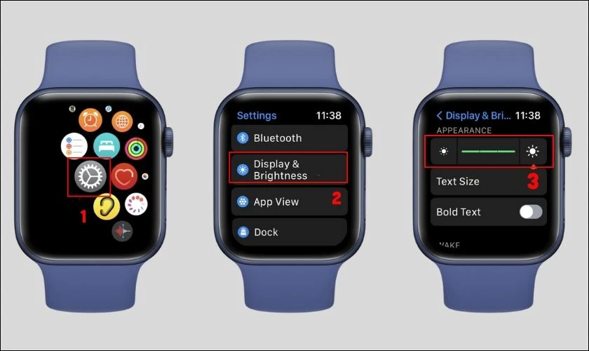 Giảm độ s&aacute;ng m&agrave;n h&igrave;nh - C&aacute;ch tiết kiệm pin Apple Watch đơn giản
