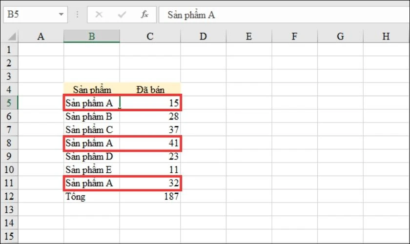 C&aacute;ch t&iacute;nh tỷ lệ phần trăm của từng phần trong nhiều h&agrave;ng