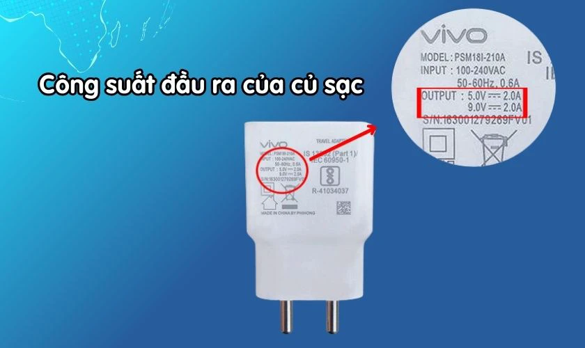 C&ocirc;ng suất đầu ra của củ sạc ảnh hưởng đến thời gian sạc đầy