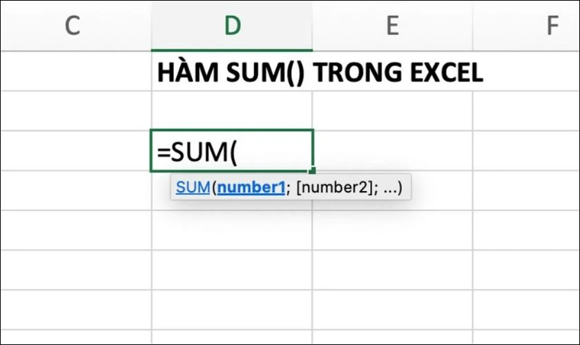 Sử dụng h&agrave;m SUM để t&iacute;nh tổng nhanh, tiện lợi trong Excel