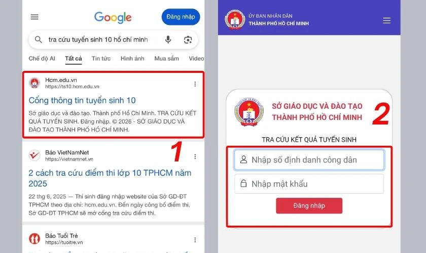 Tra cứu điểm thi