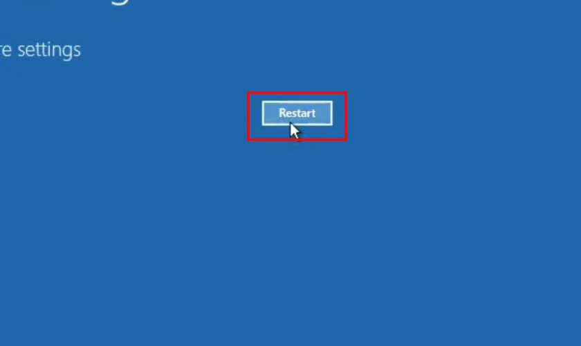 Nhấn Restart để m&aacute;y t&iacute;nh khởi động lại v&agrave; đưa bạn v&agrave;o giao diện BIOS trực tiếp