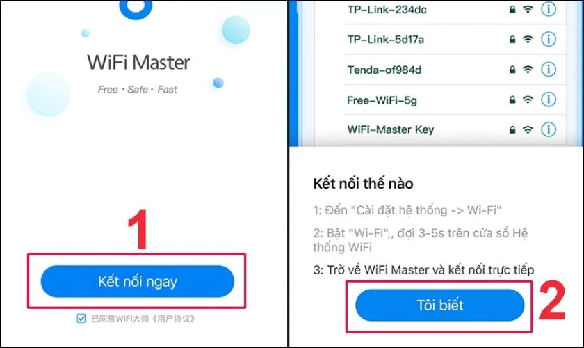 C&aacute;ch v&agrave;o Wi-Fi kh&ocirc;ng cần mật khẩu với Wi-Fi Master cho điện thoại