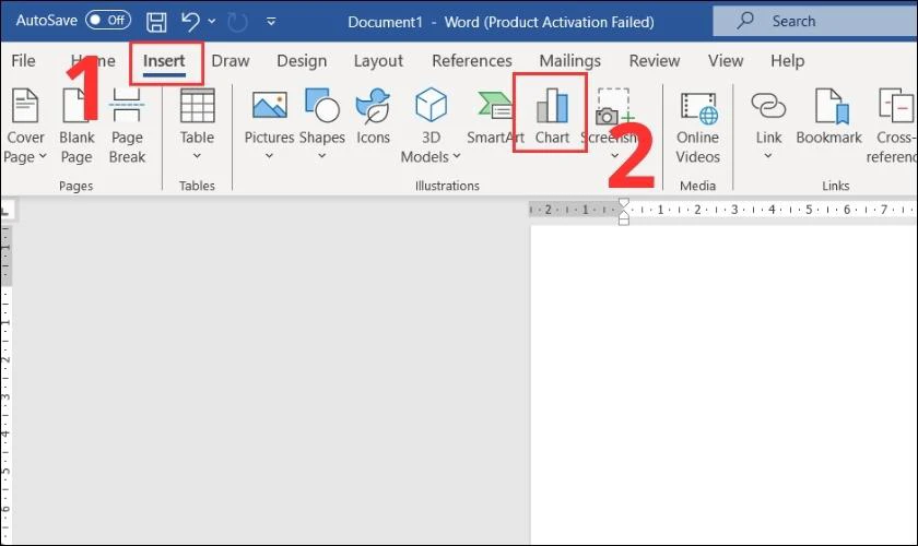C&aacute;ch vẽ biểu đồ 1 v&agrave; 2 cột trong Word 2010, 2016, 2019