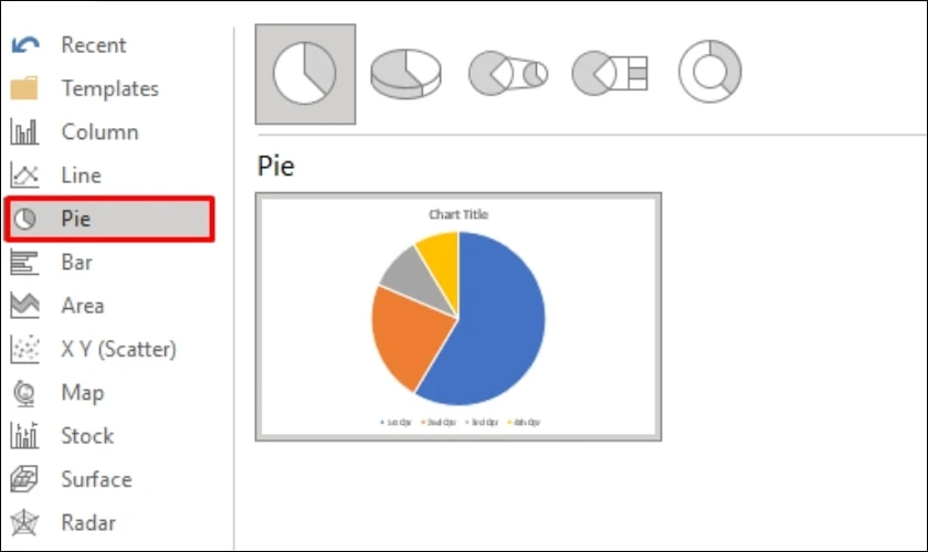 C&aacute;ch vẽ biểu đồ tr&ograve;n trong PowerPoint đơn giản 