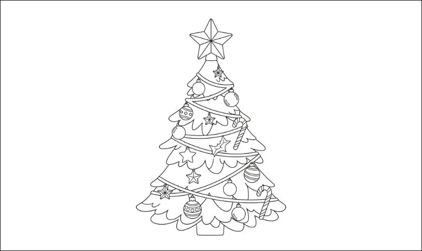 Hình vẽ Noel tô màu cho bé