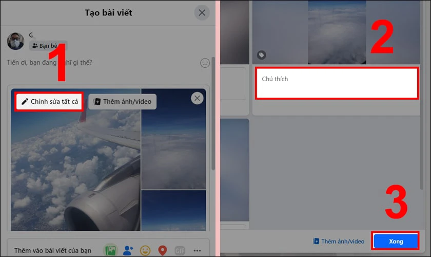 Sau đ&oacute;, bạn chọn mục Chỉnh sửa tất cả v&agrave; viết caption