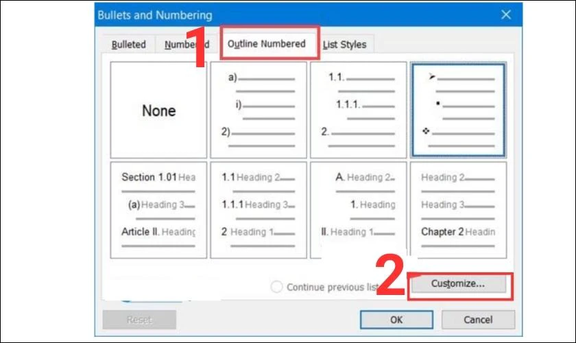 Hướng dẫn c&aacute;ch g&otilde; số la m&atilde; trong Word 2010, 2016 