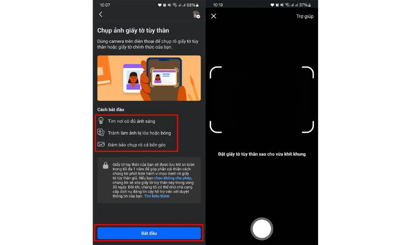 C&aacute;ch x&aacute;c thực t&agrave;i khoản Facebook bằng CCCD - Bước 4