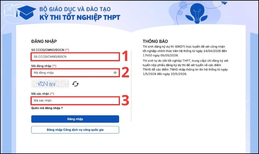 Cách xem có đậu tốt nghiệp không