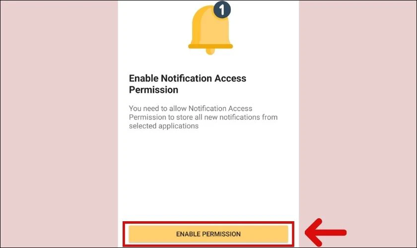Vào Enable Permission để nhận thông báo