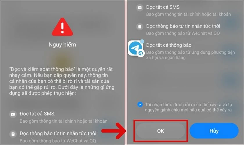 Nhấn chọn OK
