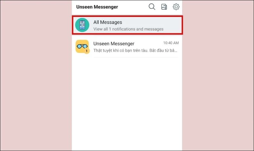 Nhấn vào All messages và chọn Messenger