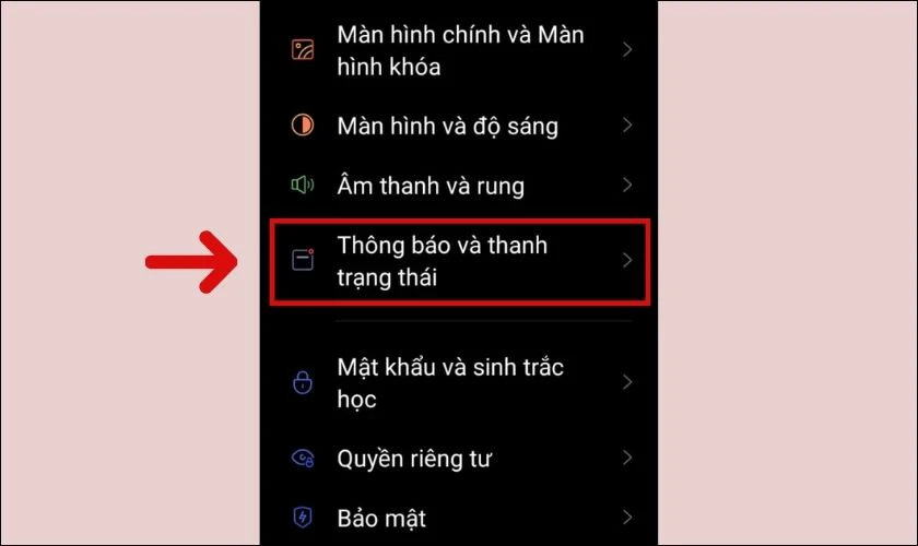 Vào Cài đặt trên điện thoại