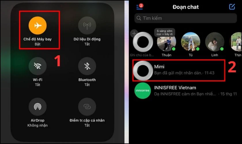 C&aacute;ch đọc tin nhắn Messenger kh&ocirc;ng hiển thị chữ đ&atilde; xem khi Tắt mạng&nbsp;