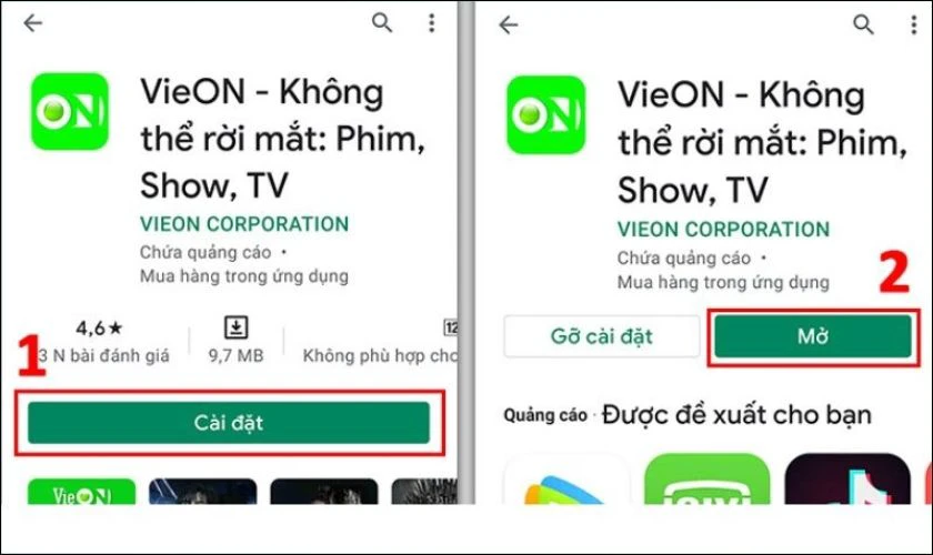 C&aacute;ch xem VieON miễn ph&iacute; tr&ecirc;n điện thoại