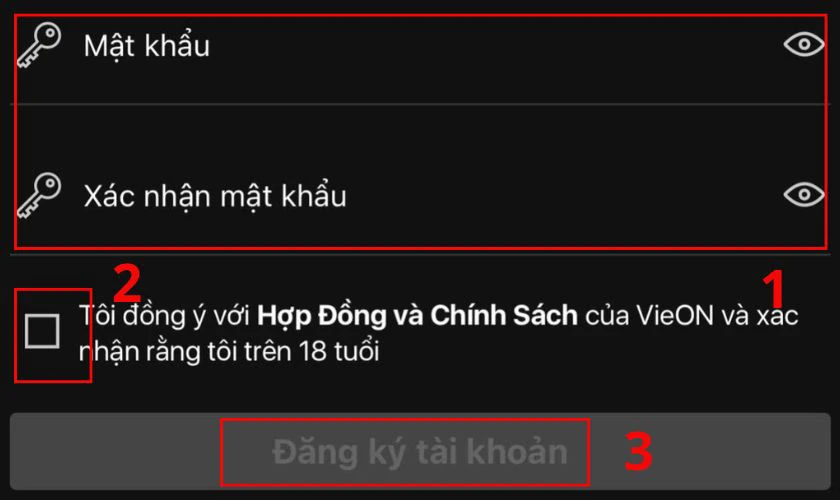 Khi đ&atilde; xong, nhấn v&agrave;o n&uacute;t Đăng k&yacute; l&agrave; ho&agrave;n tất