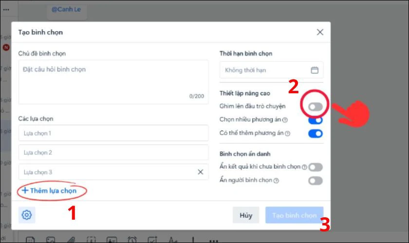 Cách tạo bình chọn trên Zalo đơn giản