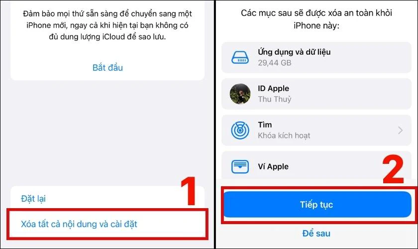 X&oacute;a tất cả nội dung v&agrave; đặt lại.