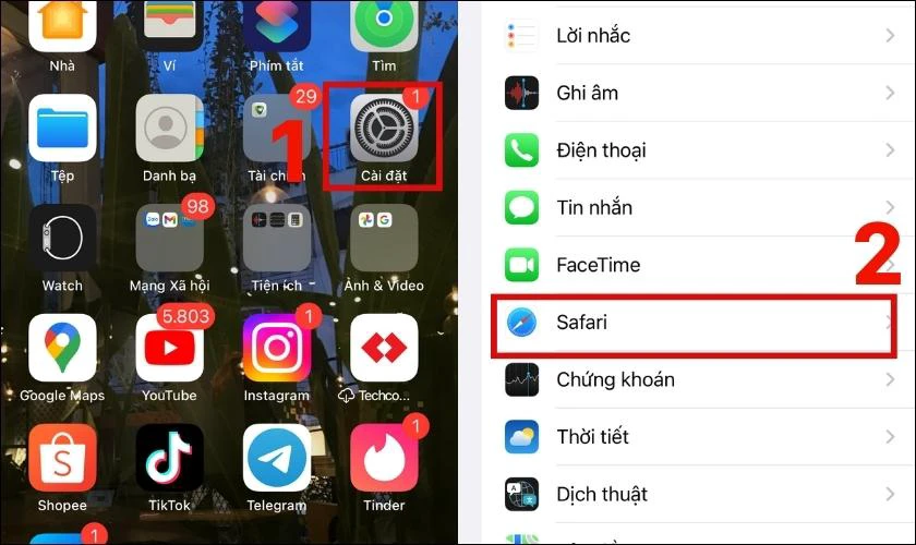 C&aacute;c bước thực hiện x&oacute;a dữ liệu bộ nhớ cache tr&ecirc;n hệ thống iPhone
