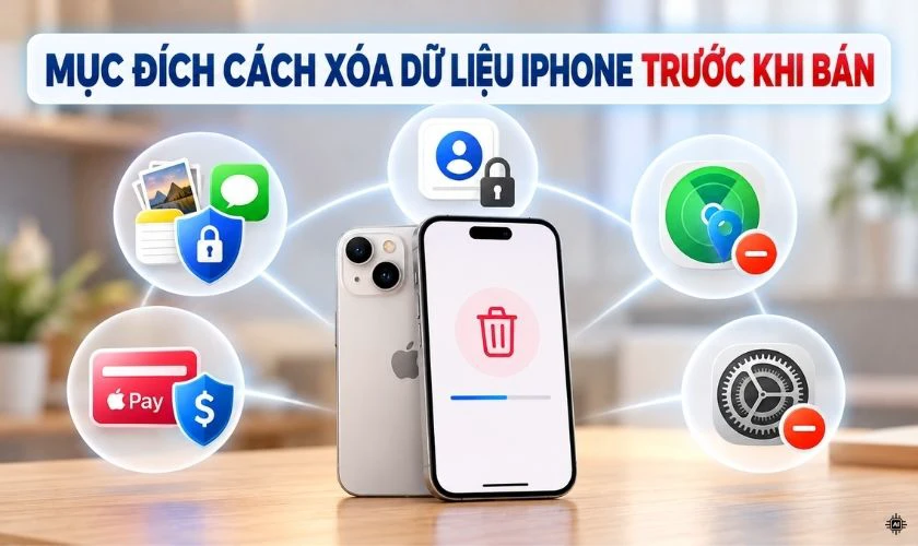 Mục đích cách xóa dữ liệu iPhone trước khi bán