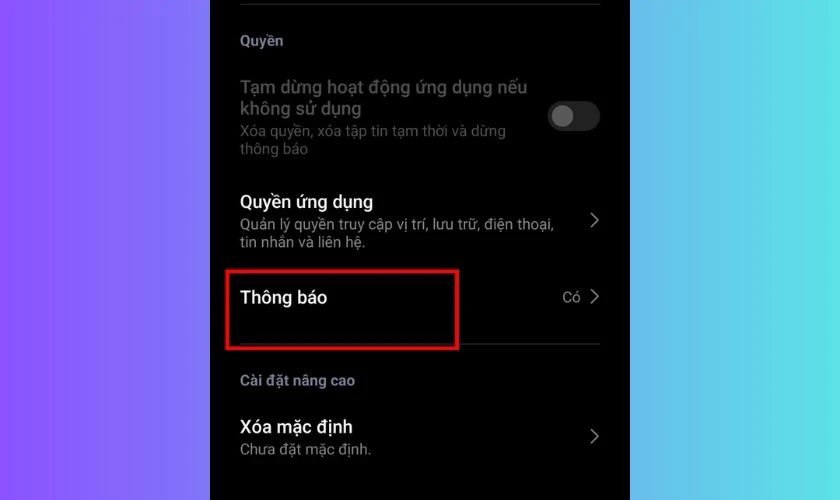 Chọn Buộc đóng và sau đó chọn Thông báo