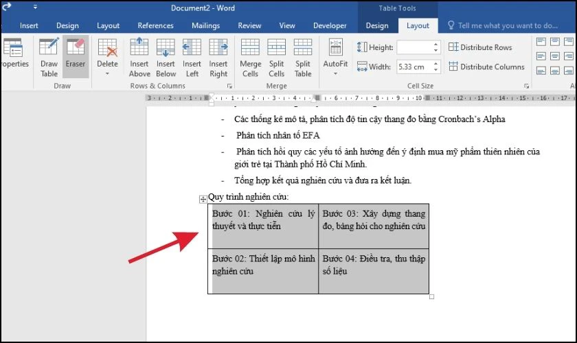 Cách xóa toàn bộ khung bảng bằng Border