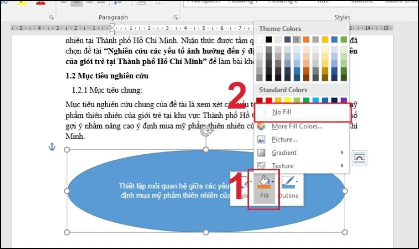 Cách xóa khung cho các khối hình, khối ảnh trong Word