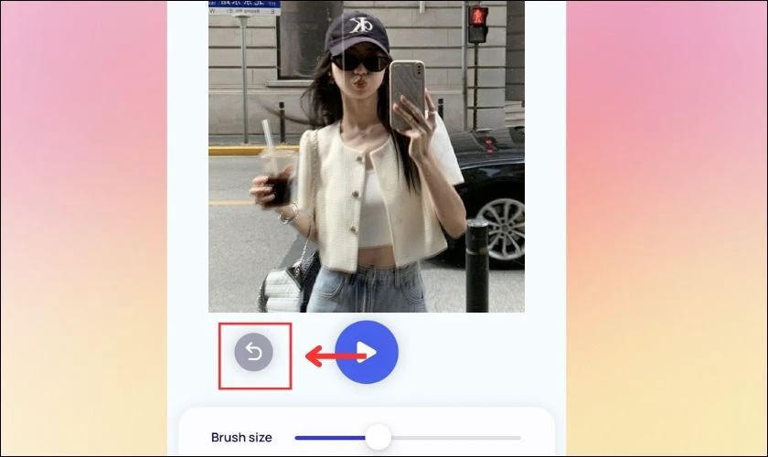 Bạn có thể chọn biểu tượng quay về để xóa lại