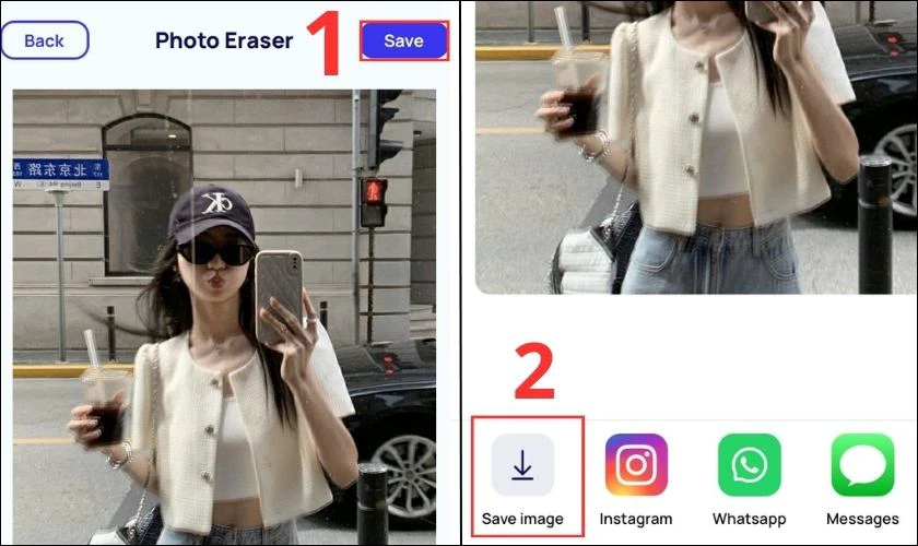 Lưu hình ảnh bạn nhấn vào Save và chọn vào Save image để lưu ảnh