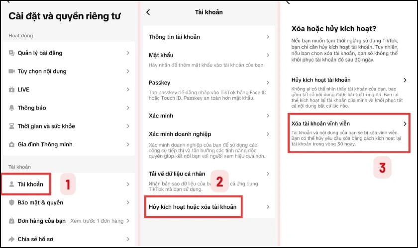 Cách xóa tài khoản TikTok vĩnh viễn nhanh chóng