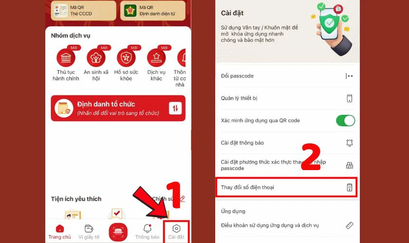 Cập nhật hoặc chỉnh sửa th&ocirc;ng tin tr&ecirc;n VNeID
