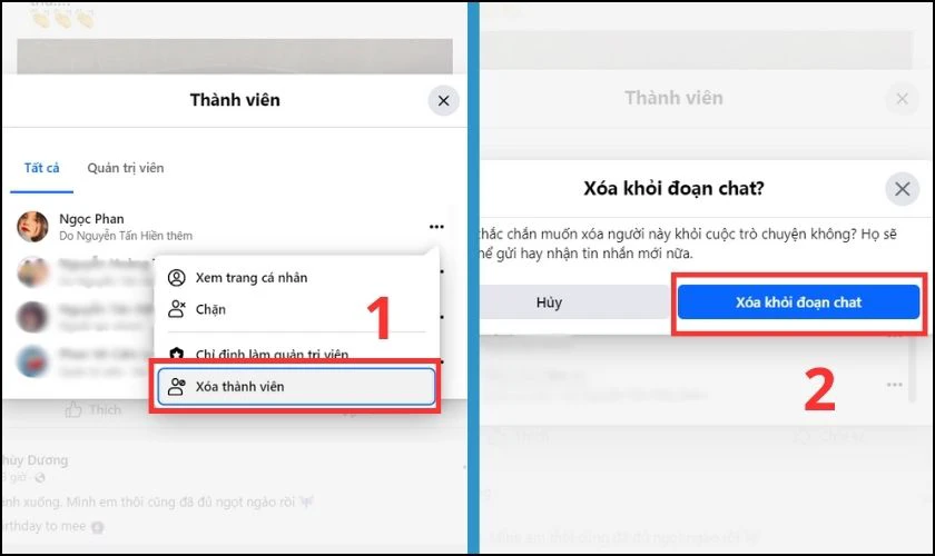 C&aacute;ch x&oacute;a th&agrave;nh vi&ecirc;n ra khỏi nh&oacute;m Messenger tr&ecirc;n m&aacute;y t&iacute;nh