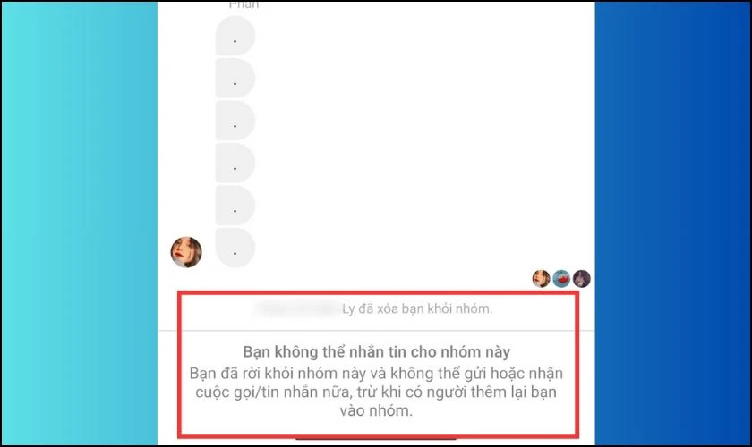 Th&agrave;nh vi&ecirc;n bị x&oacute;a khỏi nh&oacute;m Messenger c&oacute; biết m&igrave;nh bị x&oacute;a kh&ocirc;ng?