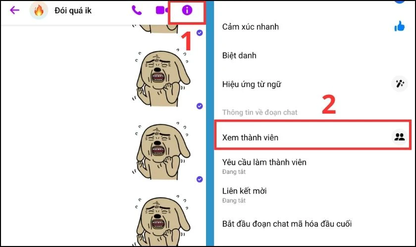 C&aacute;ch x&oacute;a th&agrave;nh vi&ecirc;n khỏi nh&oacute;m Messenger tr&ecirc;n Android 