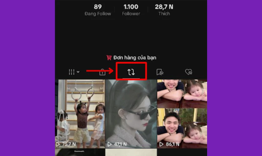 Xem danh sách các video đã đăng lại trên TikTok