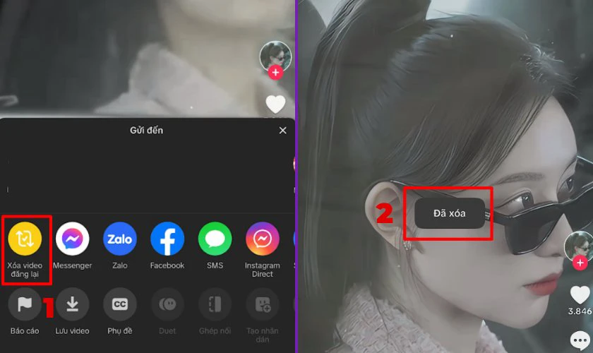 Cách xóa video đăng lại trên Tiktok