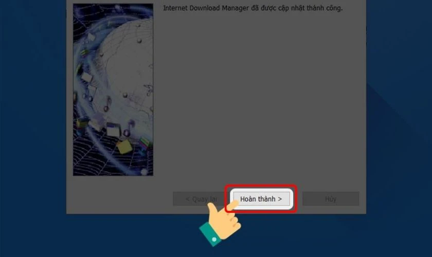 Chờ cập nhật xong v&agrave; bấm Ho&agrave;n th&agrave;nh