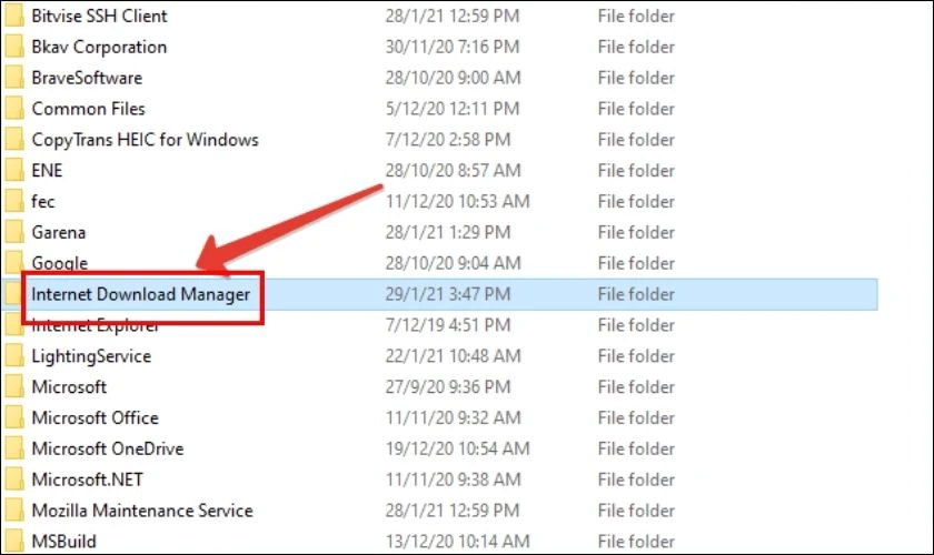 Gỡ IDM trong Registry