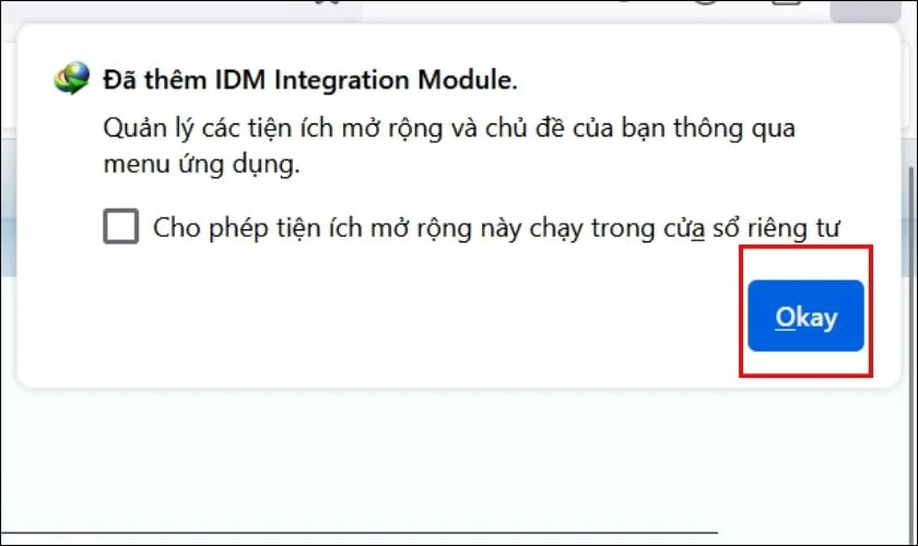 Ấn chọn tiếp n&uacute;t Okay