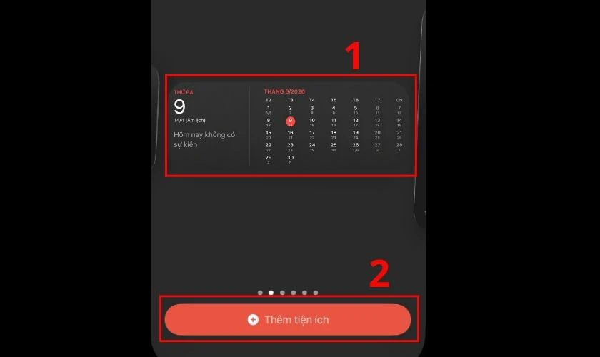 Bước 2: Chọn widget lịch có hỗ trợ hiển thị ngày âm