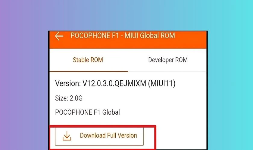 Tạo một thư mục mới đặt tên ROM-1
