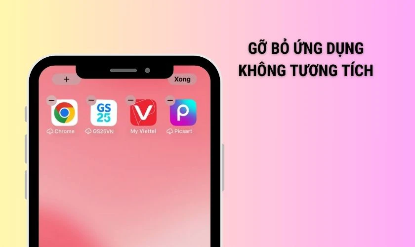 Gỡ bỏ ứng dụng kh&ocirc;ng tương th&iacute;ch để sửa lỗi camera sau iPhone bị đốm mờ