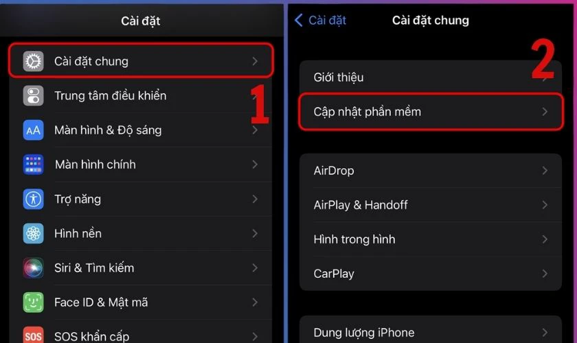 Cập nhật phiên bản iOS mới