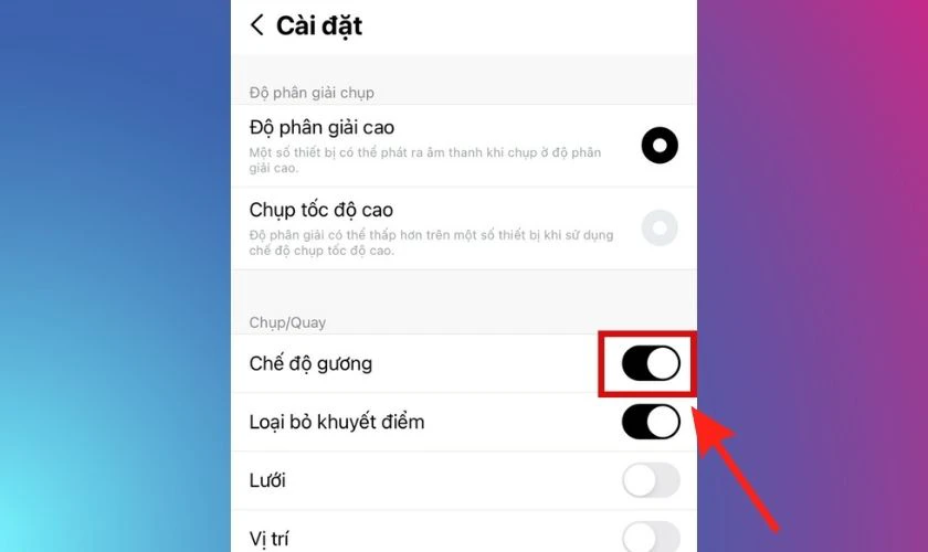 Chế độ gương